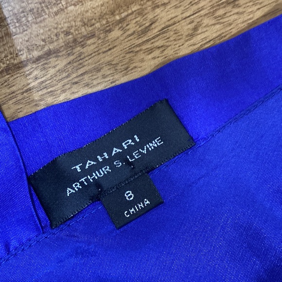 TAHARI Arthur S. Levine Royal Purple or Electric Blue Cocktail Dress Sz 8 - Picture 5 of 6
